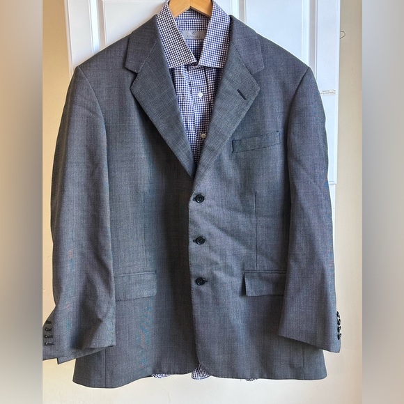 Ralph Lauren Purple Label Charcoal Gray Wool Men’s Sport Coat Blazer Size 42 R